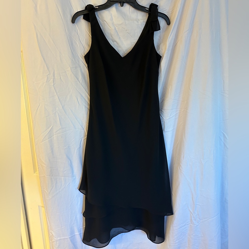 Sheri Martin Black V-Neck Mini Dress